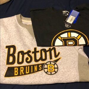 Boston Bruins crew and tee shirt set